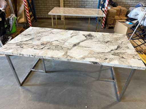 Blat de mas? cu aspect de marmur? 180 cm, f?r? baz?.