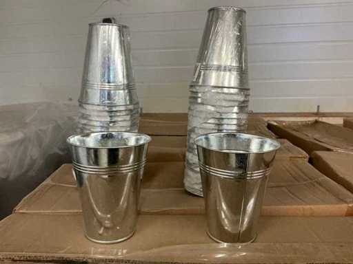 Partij Zinc Potten H12,5cm (4200x)