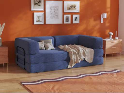 Canapé covnertible - bleu 