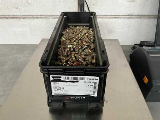 Würth 13.27 kg BZK bout M8 x 20 in stapelbare bak
