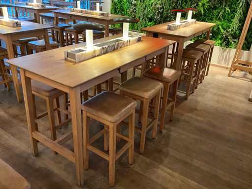 Cabins - Bar table with marble construction and lighting (2x)