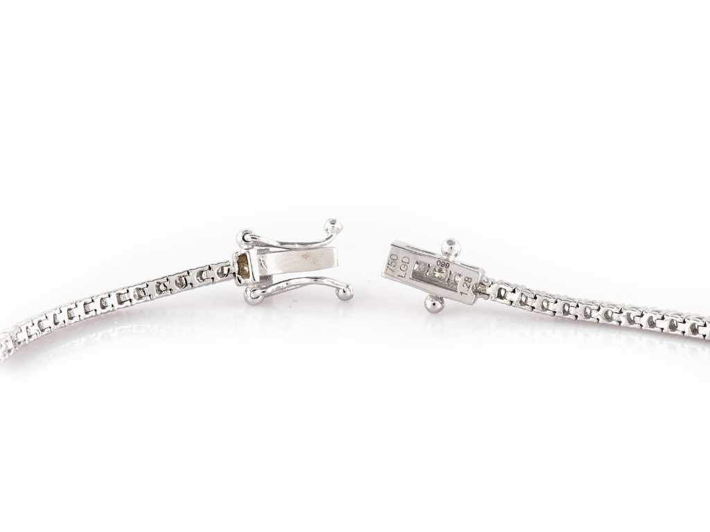 14 KT White gold Bracelet With 1.25Cts Lab Grown Diamond