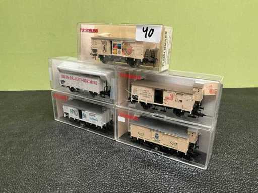 Fleischmann 5833 / 5362 / 5359 / 5867 / Wagon miniature (5x)
