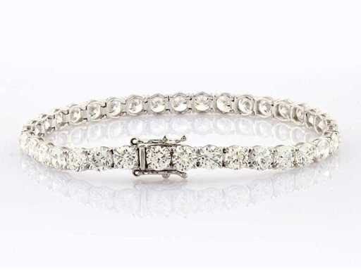 Bracelet en or blanc de 14 n?ts avec diamant cultivé en laboratoire de 14,80 ct