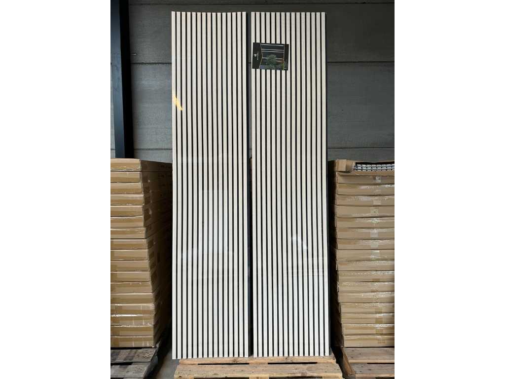 5 Piece Acoustic Wall Panel White OAK- Wall Shelf - 270x60