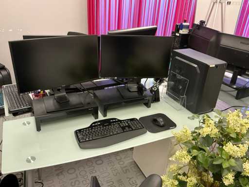 Desktop with monitor