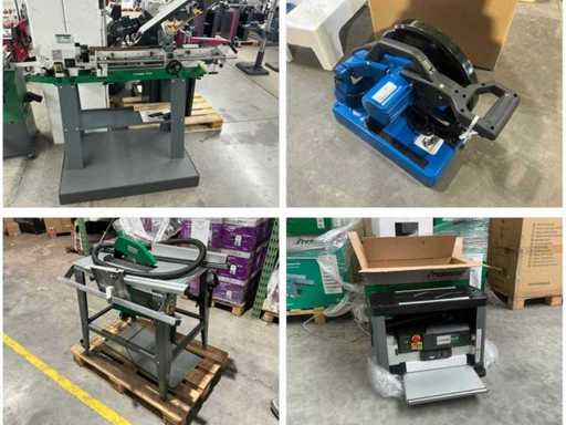 Wide selection of workshop equipment: machines, accessories and racking