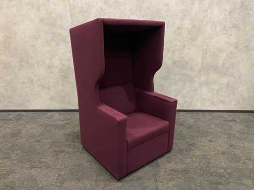 Palau Tank - sedia acustica a campana con tavolo estese