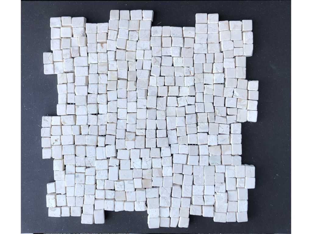 10m2 - mosaïque de marbre - Random small Cream - 30x30cm