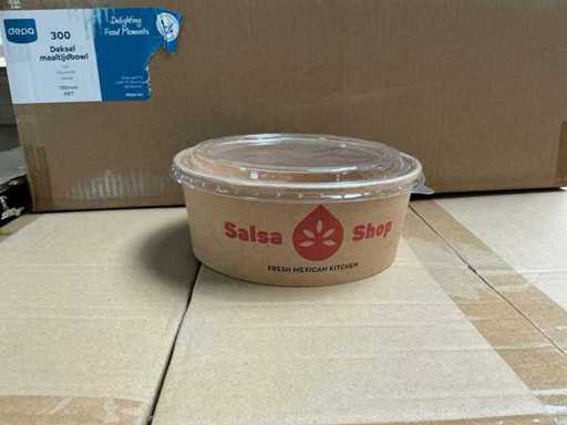 Partij salade bowls met deksel 1300ml Ø18,5cm (2100x)