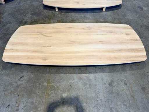 Blat oval din stejar danez, 220 cm.