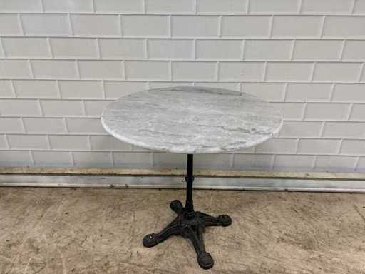 Marble Restaurant Table with Iron Base