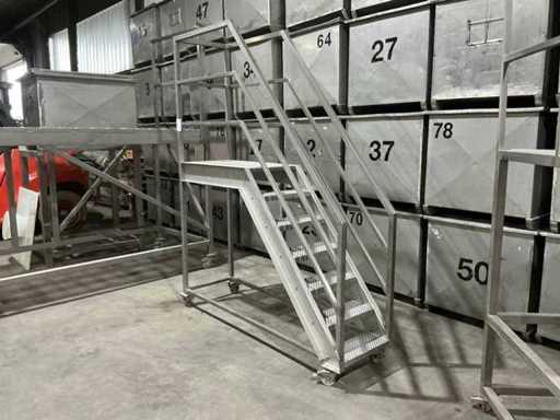 RVS verrijdbare bordestrap