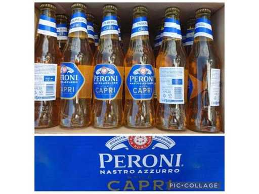Juego de 72 botellas de cerveza de cristal - Peroni - 33 cl – Fecha de caducidad: 06/2025