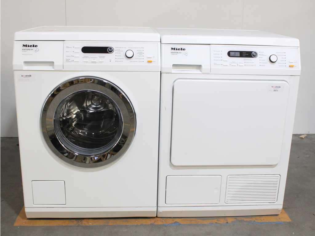 Machine à laver Miele W 5877 Edition 111 et sèche-linge Miele T 8861 WP Edition 111
