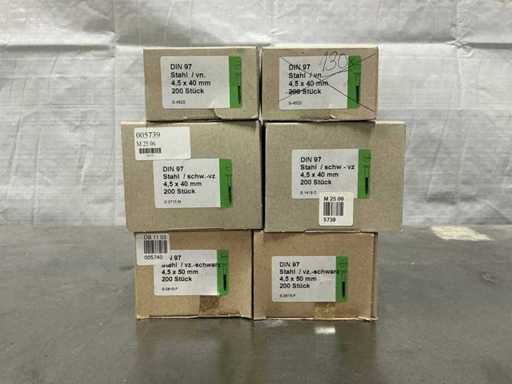 Diverse 4,5mm Stahl Schroeven (1000x)