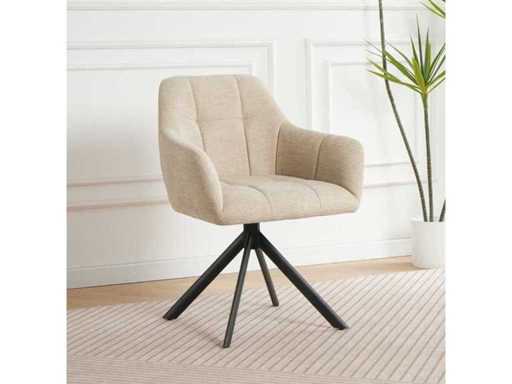 Krzesła jadalne (8x)Restauracyjne (8x) boucle beige 360 autoreturn