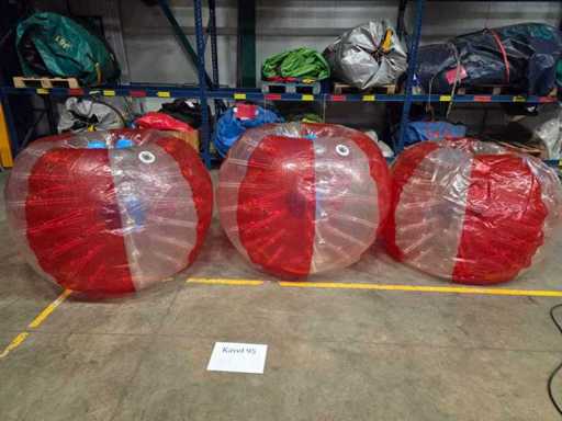 Rouge bulle rebondissante (3x)