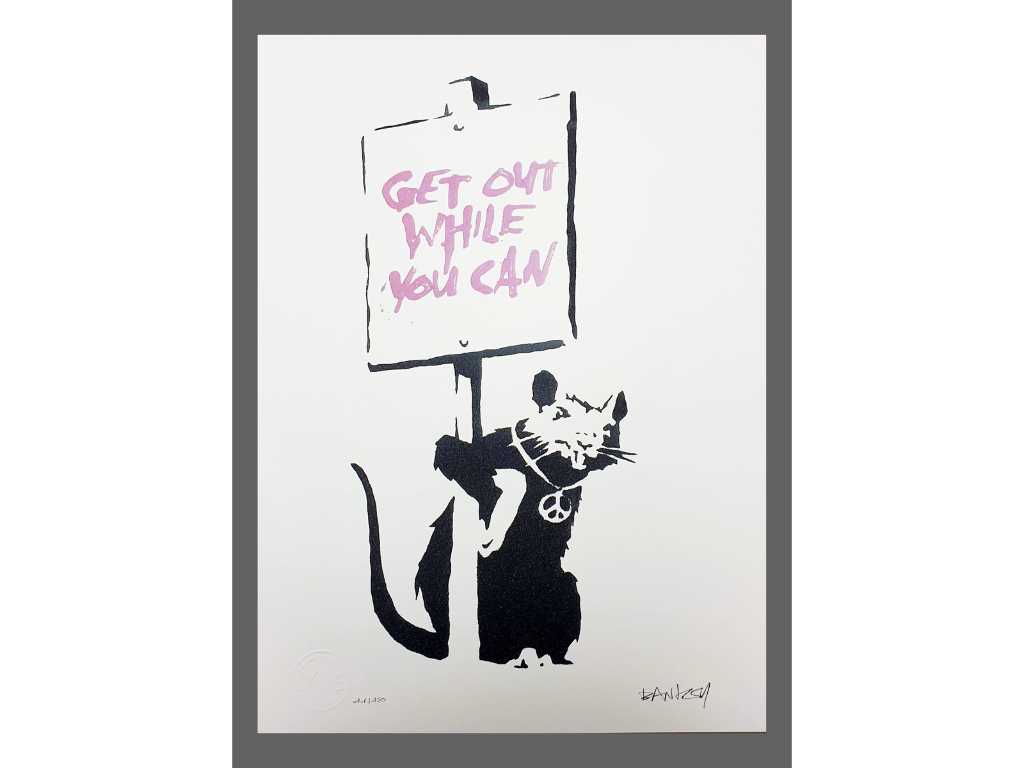 Banksy - Stap uit nu het nog kan - Lithografie