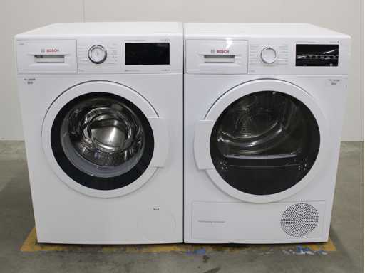 Seria Bosch|6 mașina de spălat i-Dos EcoSilence Drive & seria Bosch|6 uscător cu condensator auto-curățant