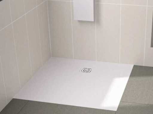 Kinedo KinedoOne RD99090B Ultra-dünne Duschschale 90x90 mattweiß rutschfest