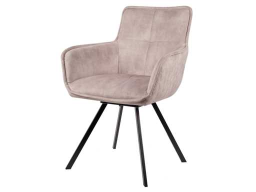 Eetkamerstoelen off white velvet (5x)