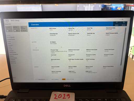 Dell Latitude 3510 Intel(R) Core(TM) i5-10210U procesor @ 1.60GHz