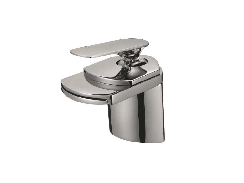 Stylish mixer tap - chrome-plated stainless steel