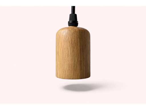 (690x) Fitting E27 “hout” - inclusief kabel 3m