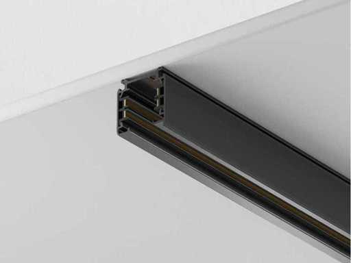 45 x Intec 3-phasé Rail 200 cm noir