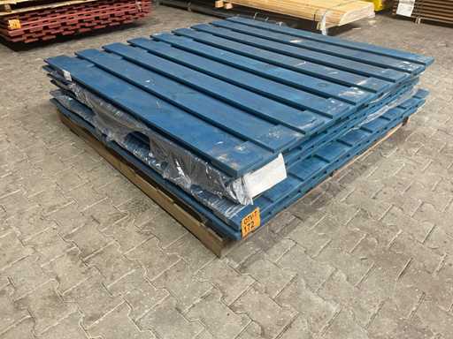 Schuttingpanelen blauw geïmpregneerd en gecoat, 1800x1800mm (7x)