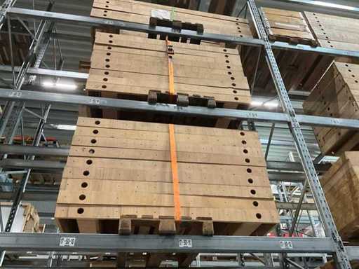 54 x Sistema di costruzione per stand espositivi Struttura murale a telaio materiale a base di legno // Spessore 120mm // Altezza 2000mm Varie dimensioni