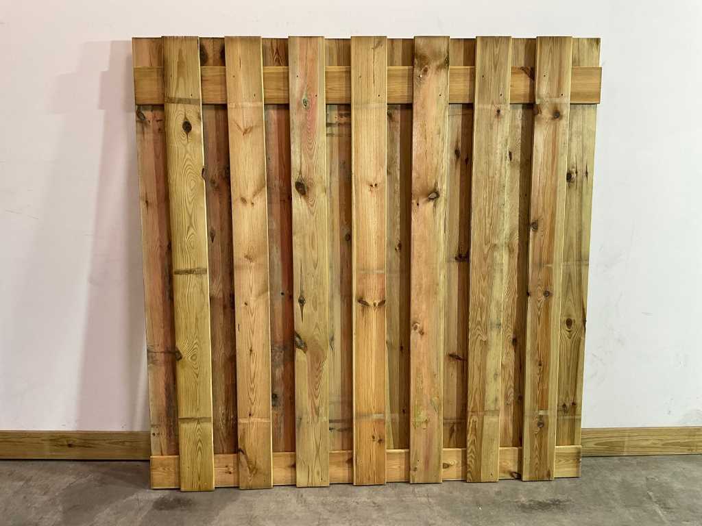 Pine - 17-plank - wooden fence impregnated 180x180 cm (5x)