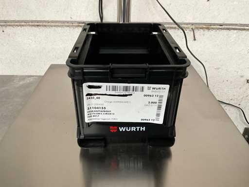 Würth 2.17 kg Hex Stud M3 x 12 in stackable container