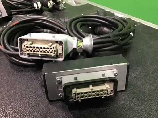 HARTING HAN16 Multicore Steckverbinder Adapter von Schuko 16-Polig (3x)