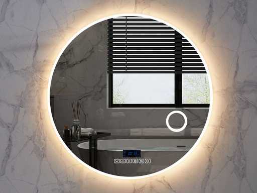 Mawialux miroir led 70/80/90/100cm de diamètre au choix