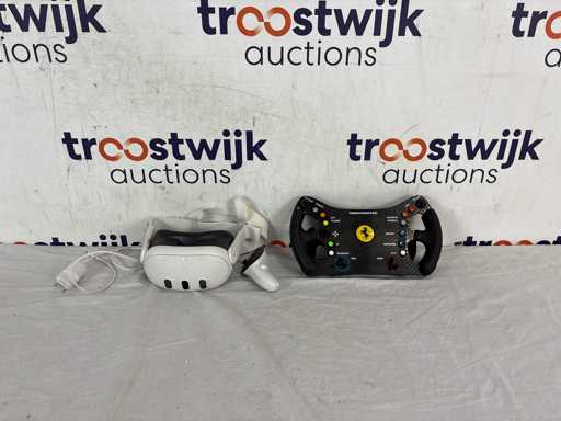 Thrustmaster Ferrari 488 GT3 Wheel Add-On – Racestuur | Meta Quest 3 128GB – VR headset