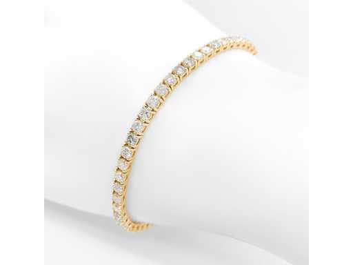 Bracciale in oro giallo 14 carati con 5.30 ct diamante