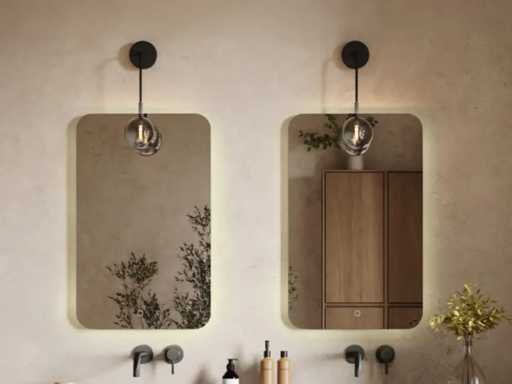 Looox - Dreptunghi rotunjit în formă de A - oglindă 80 x 50 cm