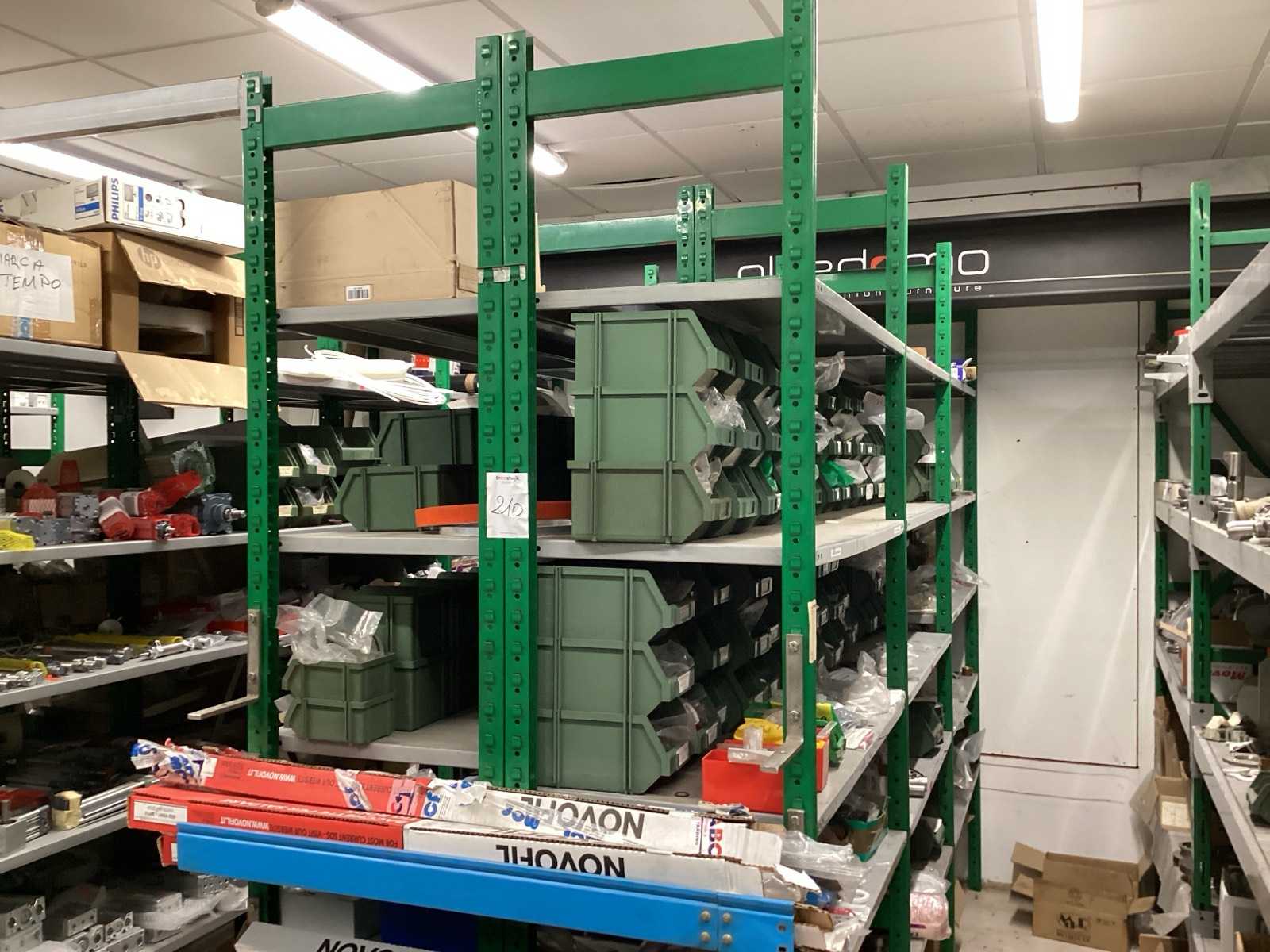 various materials on double shelving