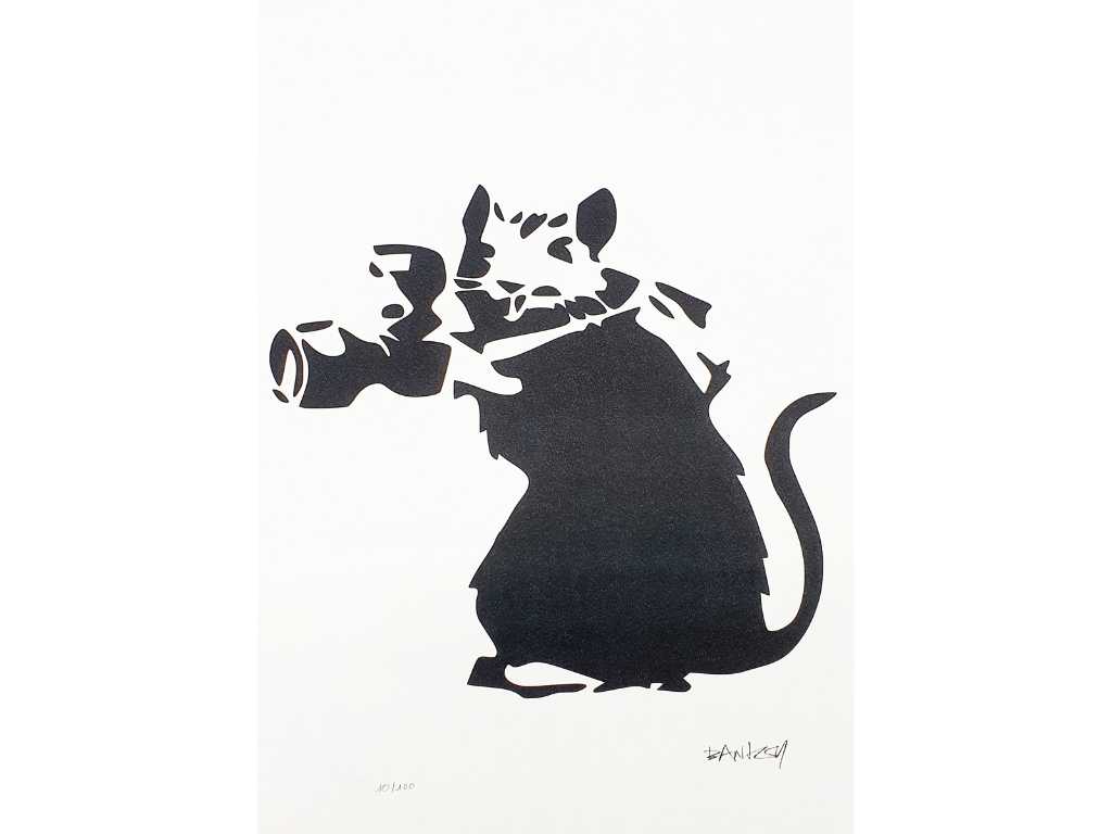 Banksy (geboren 1974), gebaseerd op - Paparazzi Rat