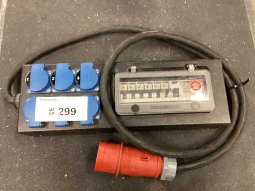 32 A CEE auf Schuko, Stromverteiler, Verteilerkasten