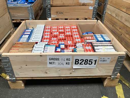104 kg net bearings from SKF, FAG, INA, NTN, NSK, RHP and others