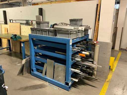 Rohmaterial in Gestell