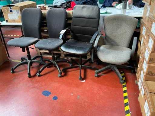 Diverse bureaustoelen (4x)