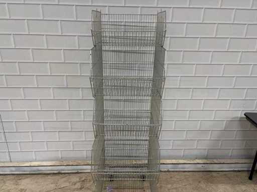 5-częściowy druciany stojak na kosze mobilny