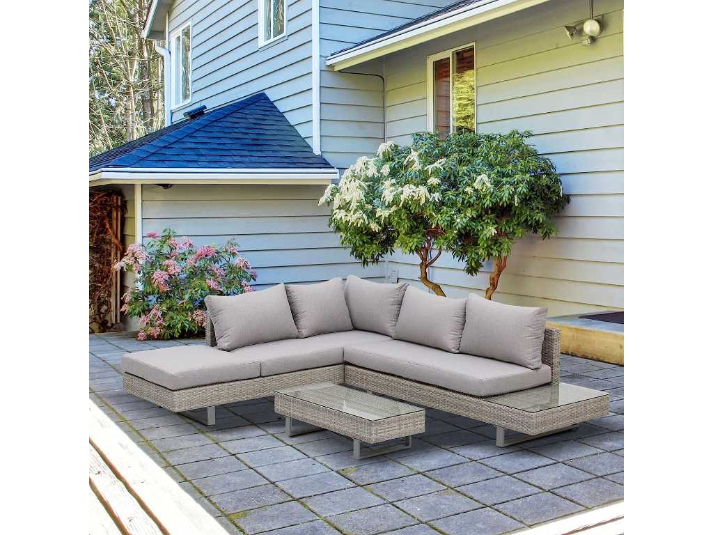 Design 5-Seater Corner Garden Set