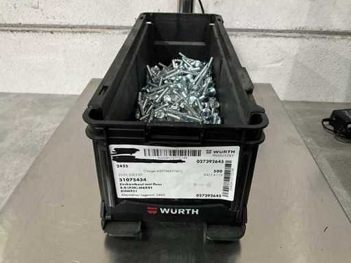 Würth 7.58 kg Zeskantbout met flens M6 x 45 in stapelbare bak
