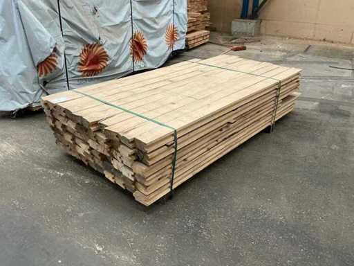 Eiken hout Europees damwandprofiel 100x60mm (60x)
