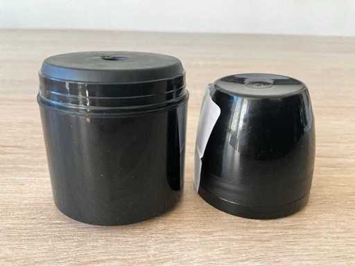 PUMP + CAP SHINY BLACK FOR PRODIGIO 100ml (TRANSP. NOZZLE) (3610x)